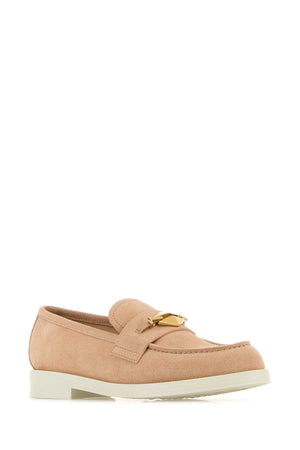 JIMMY CHOO Suede Diamond Loafers