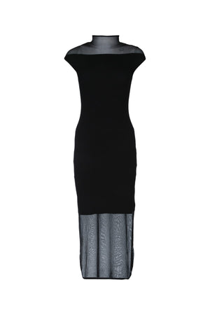 CALVIN KLEIN Sheer Viscose Knit Midi Dress for Women