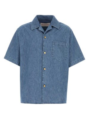 VALENTINO GARAVANI Light Blue Denim Shirt for Men