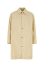 AMI Classic Beige Cotton Overcoat for Men