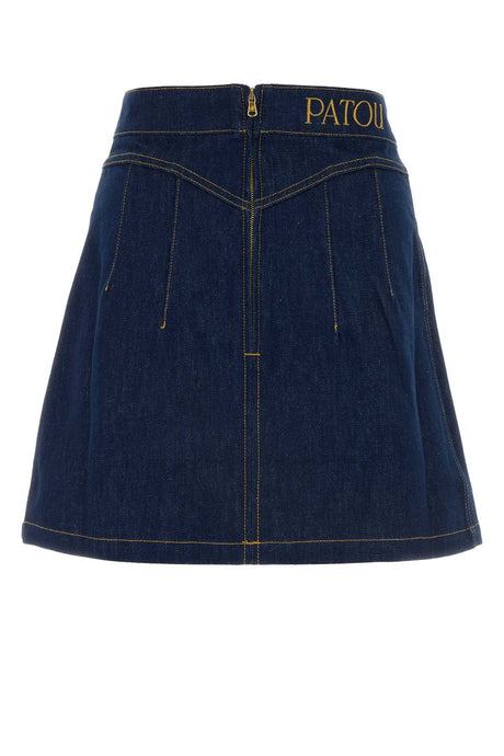 PATOU Denim A-Line Skirt