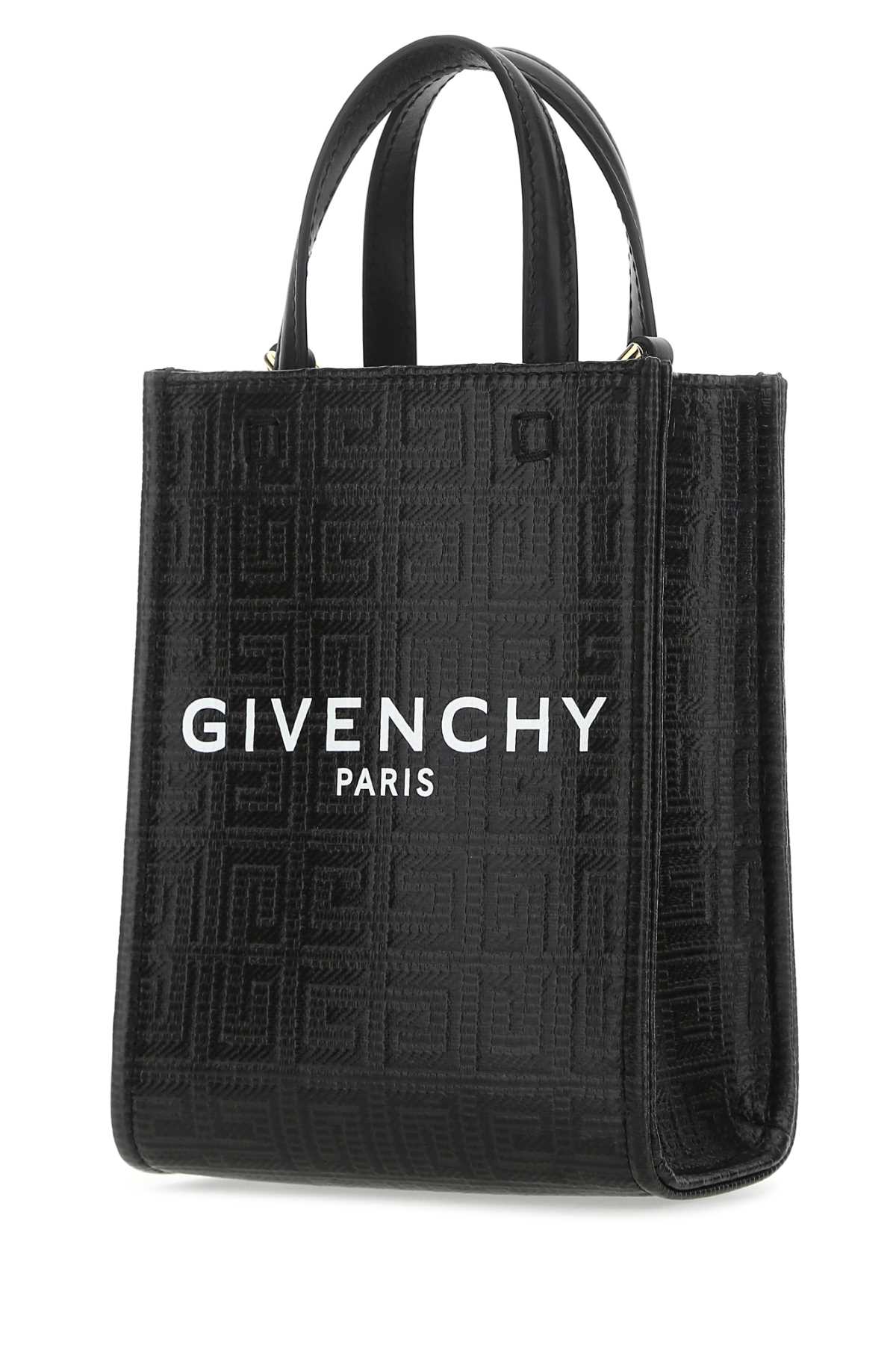 GIVENCHY Chic Black Canvas Mini Tote Handbag