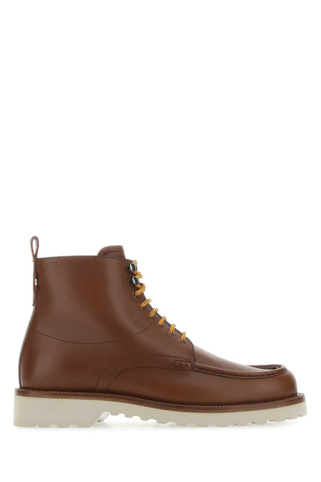 BALLY Classic Brown Leather Ankle Boots for Men