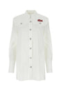 ALESSANDRA RICH Classic White Shirt Dress