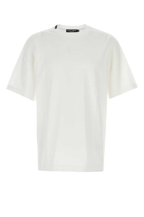 DOLCE & GABBANA Classic White Cotton T-Shirt for Men