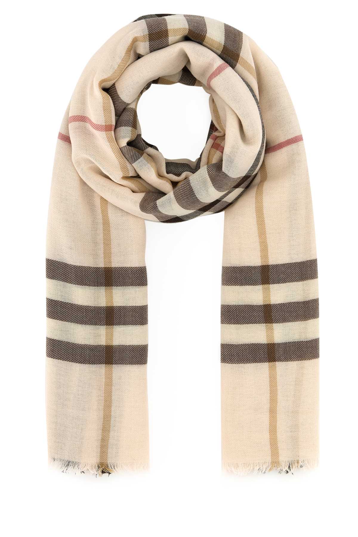 BURBERRY Giant Check Wool Scarf for Women