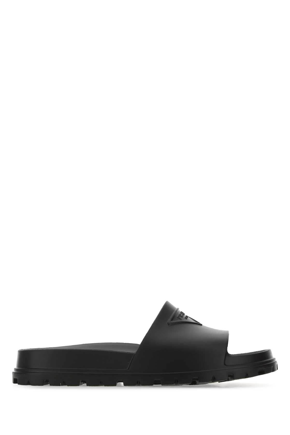 PRADA Sleek Rubber Slippers - Size Available