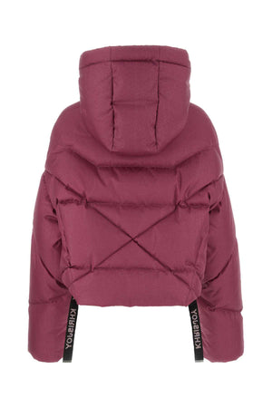 KHRISJOY Women's Tyrian Purple Mini Puff Down Jacket