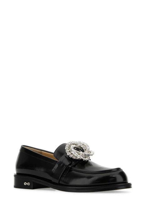 MACH&MACH Galaxy Black Leather Loafers