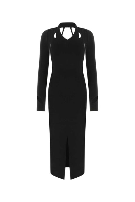 DION LEE Elegant Black Wool Dress for Women