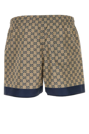 GUCCI Printed Polyester Bermuda Shorts for Men - Mini Style