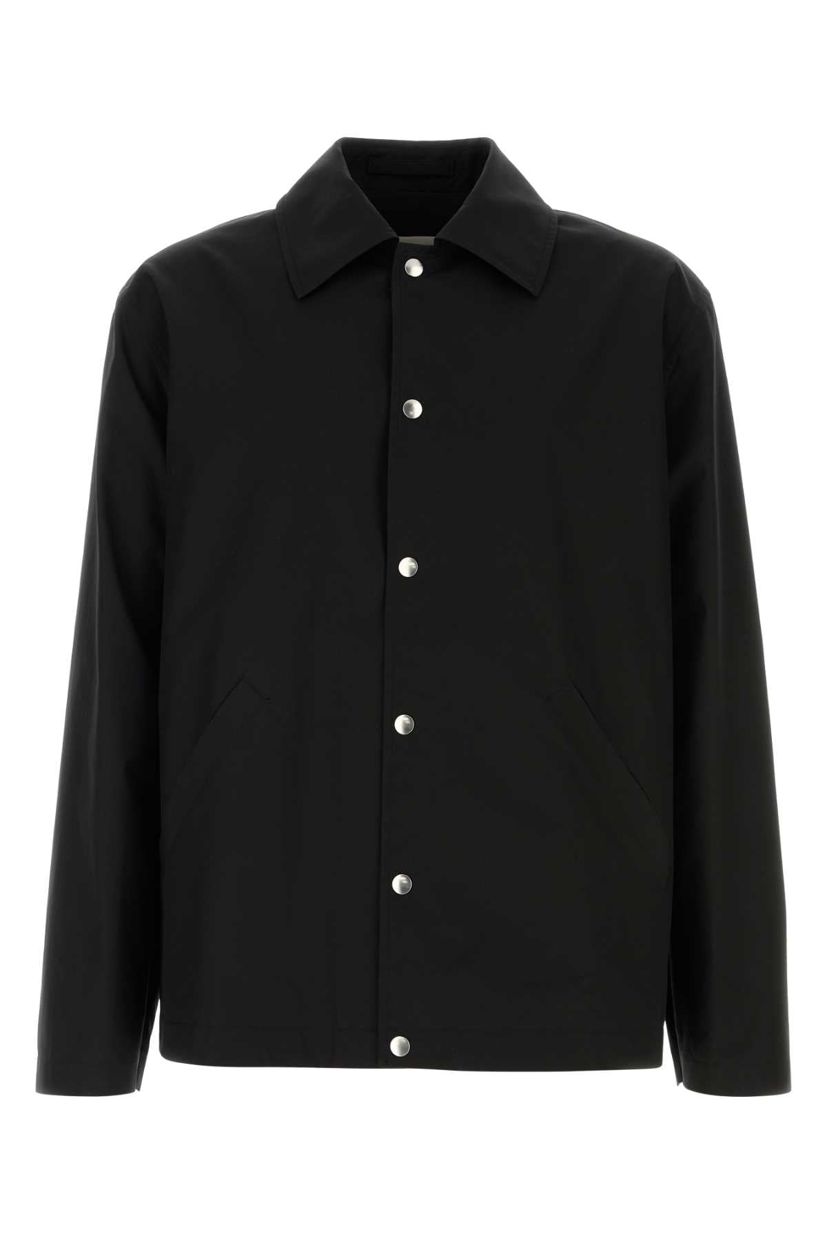 JIL SANDER Classic Black Poplin Jacket for Men