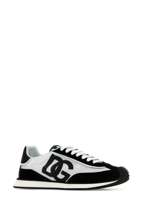 DOLCE & GABBANA Two-tone Mesh and Suede DG Aria Sneakers