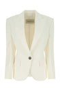 ALEXANDRE VAUTHIER Ivory Stretch Viscose Blend Blazer