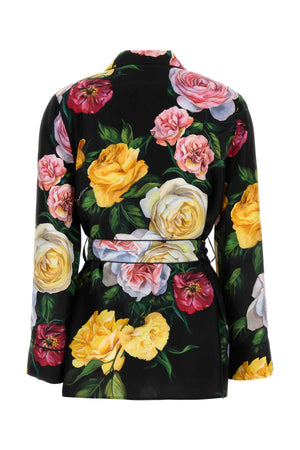 DOLCE & GABBANA Floral Satin Print Shirt for Women