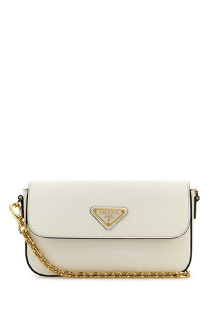 PRADA Mini White Leather Crossbody Handbag