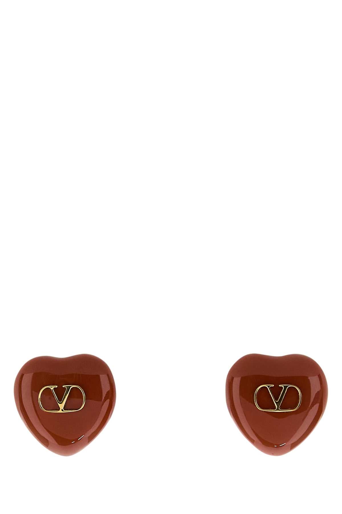 VALENTINO GARAVANI Mini Enamel and Metal Coeur Royal Earrings