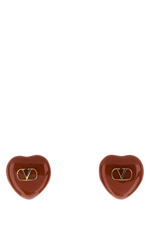 VALENTINO GARAVANI Mini Enamel and Metal Coeur Royal Earrings