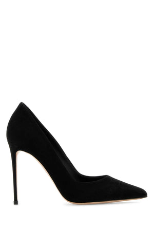 LE SILLA Elegant Black Suede Eva Pumps with 10cm Heel