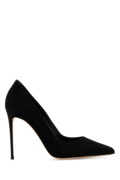 LE SILLA Elegant Black Suede Eva Pumps with 10cm Heel