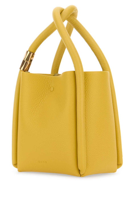 BOYY Mini Mustard Leather Lotus Handbag