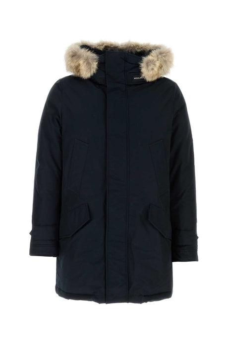 WOOLRICH Midnight Blue Cotton Blend Down Jacket for Men