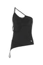 BALENCIAGA Sleek Black Stretch Nylon Top