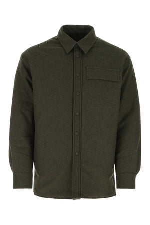 GIVENCHY Stylish Army Green Wool Blend Jacket for Men