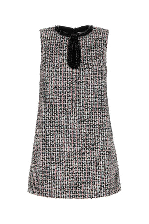 SELF PORTRAIT Chic Multicolor Tweed Mini Dress