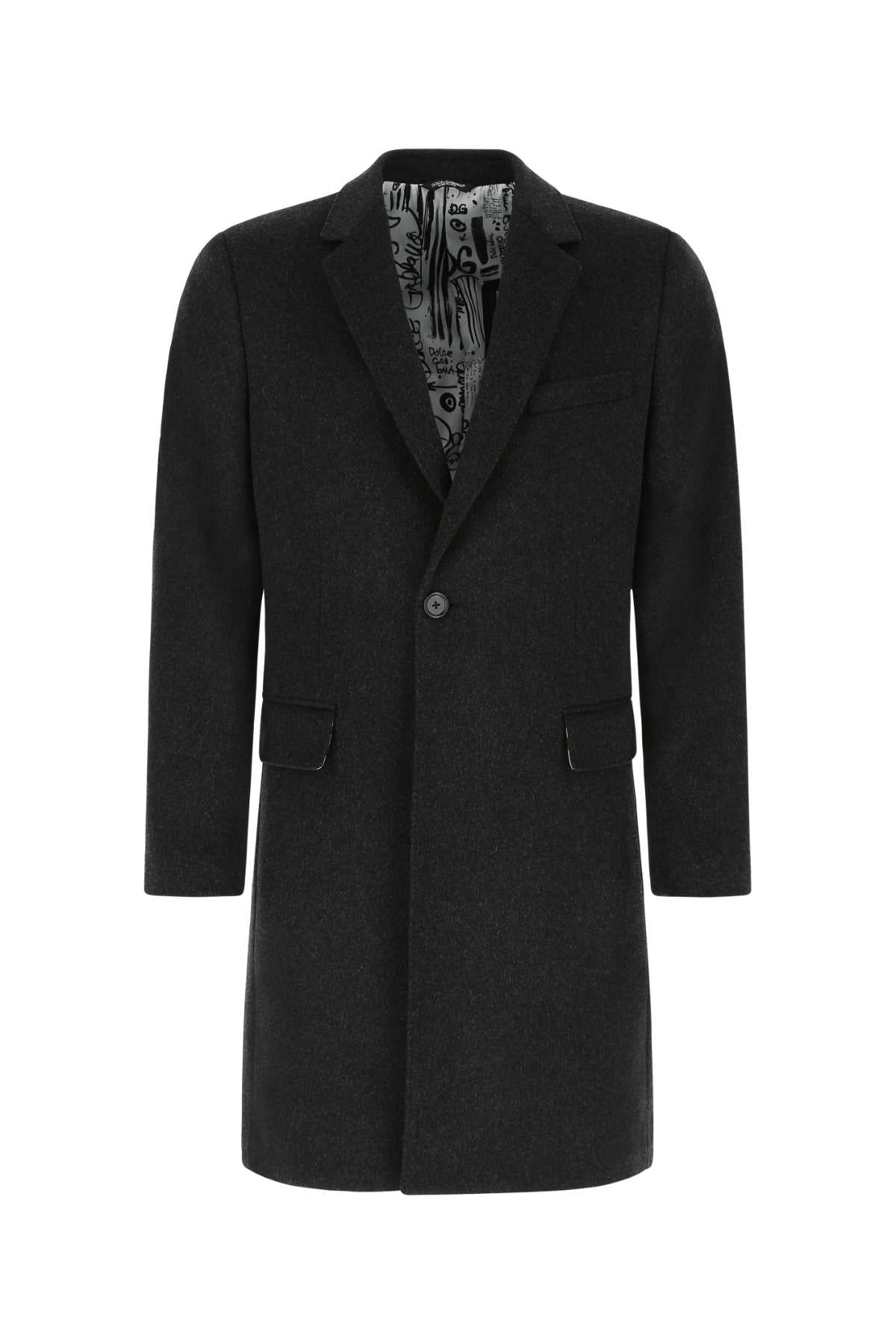 DOLCE & GABBANA Slate Wool Blend Jacket for Men