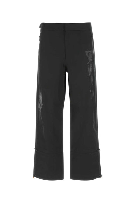 ERMENEGILDO ZEGNA Classic Black Polyester Pants for the Modern Man