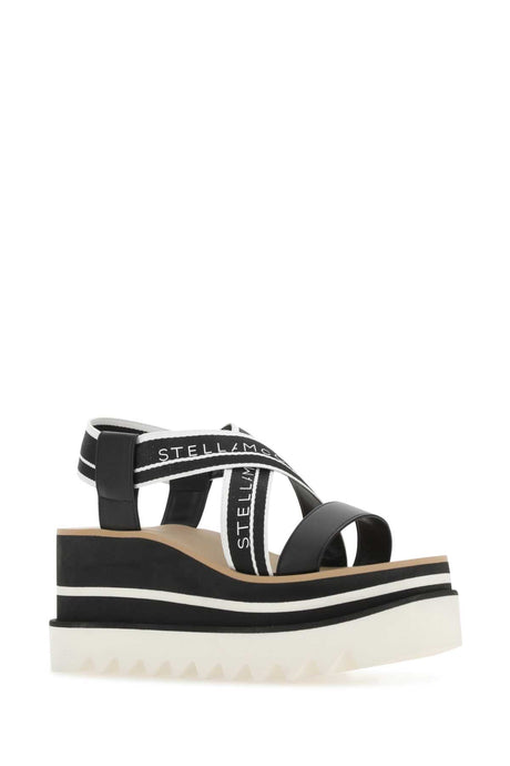 STELLA McCARTNEY Two-tone Fabric Platform Sandals with 8cm Height