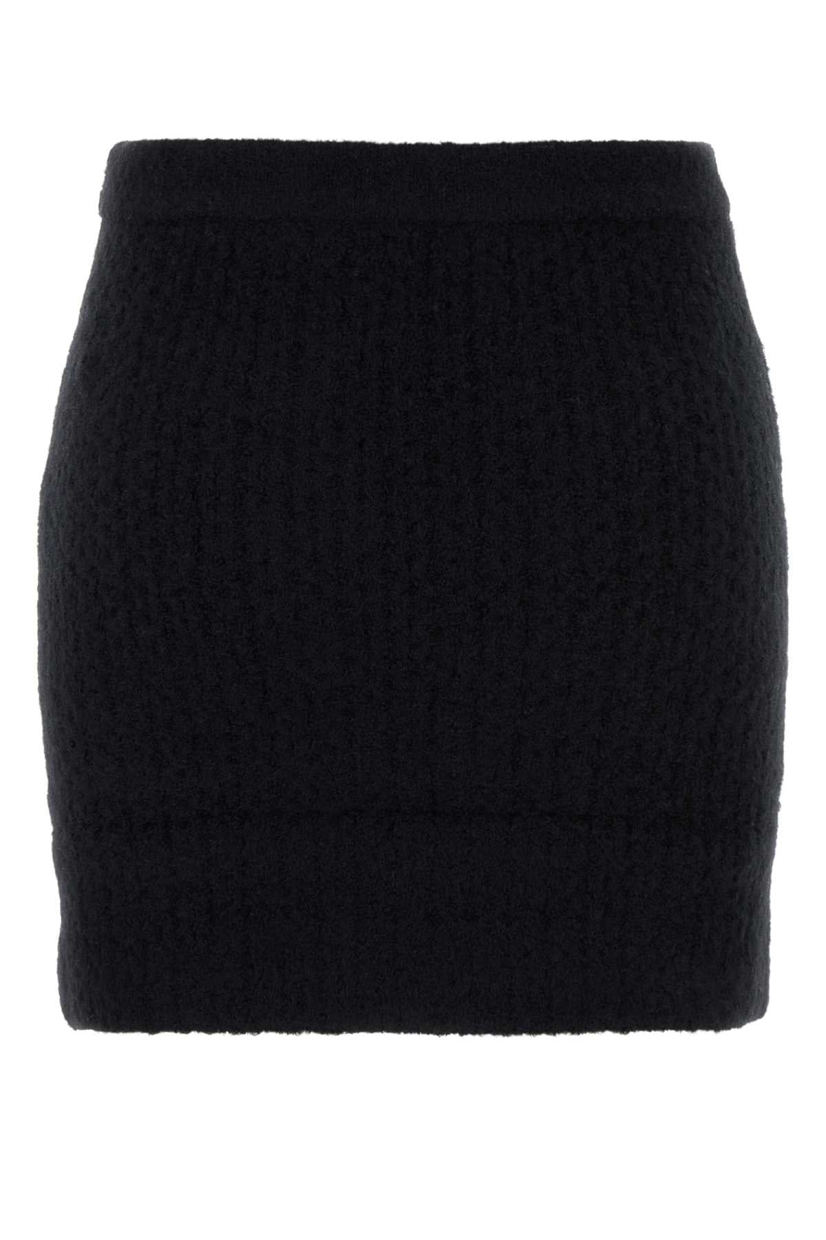 SELF PORTRAIT Chic Stretch Alpaca Blend Mini Skirt