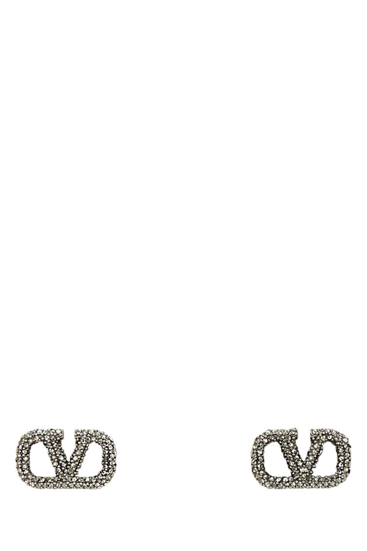 VALENTINO GARAVANI Embellished Metal VLogo Mini Earrings