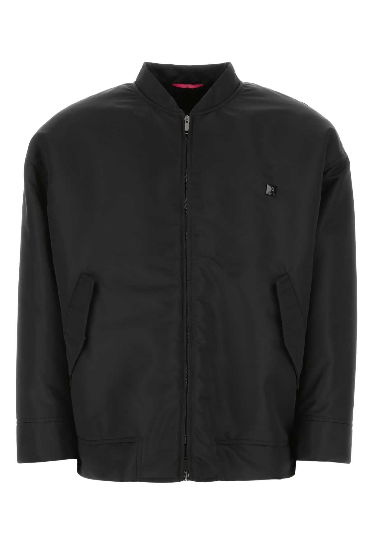 VALENTINO GARAVANI Men's Black Nylon Jacket - Perfect for Fall 2024