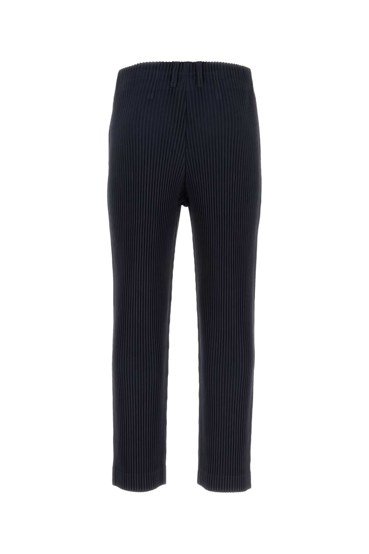 HOMME PLISSE' ISSEY MIYAKE Stylish Midnight Blue Polyester Pants for Men