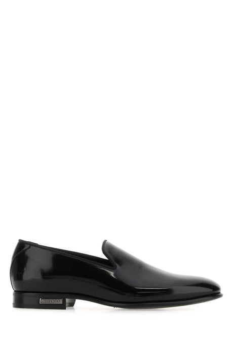 JIMMY CHOO Sophisticated Black Leather Loafers for Men