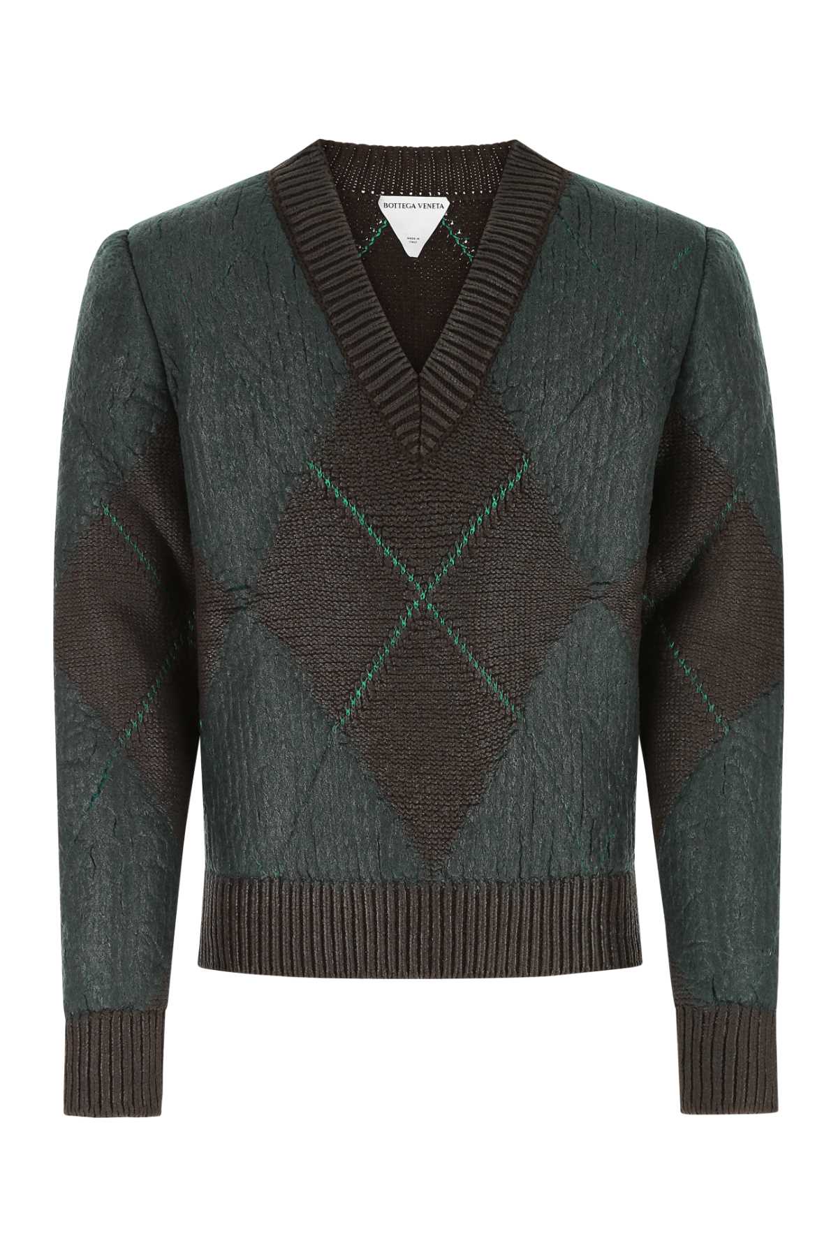 BOTTEGA VENETA Embroidered Wool Blend Sweater for Men - Cozy Chic Layering