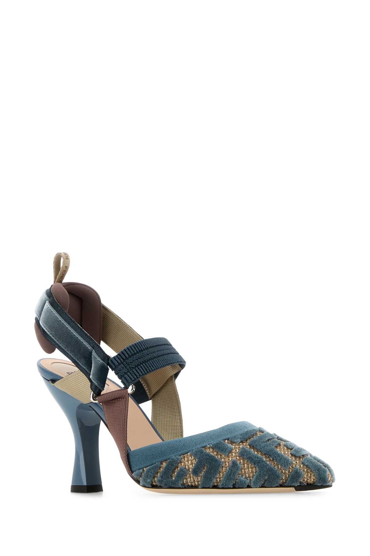 FENDI Multicolor Elegant Pumps with 8.5 cm Heel