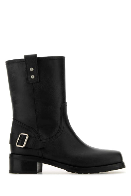 SONORA chic Black Leather Ankle Boots