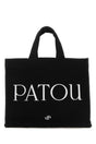 PATOU Mini Black Canvas Tote Handbag