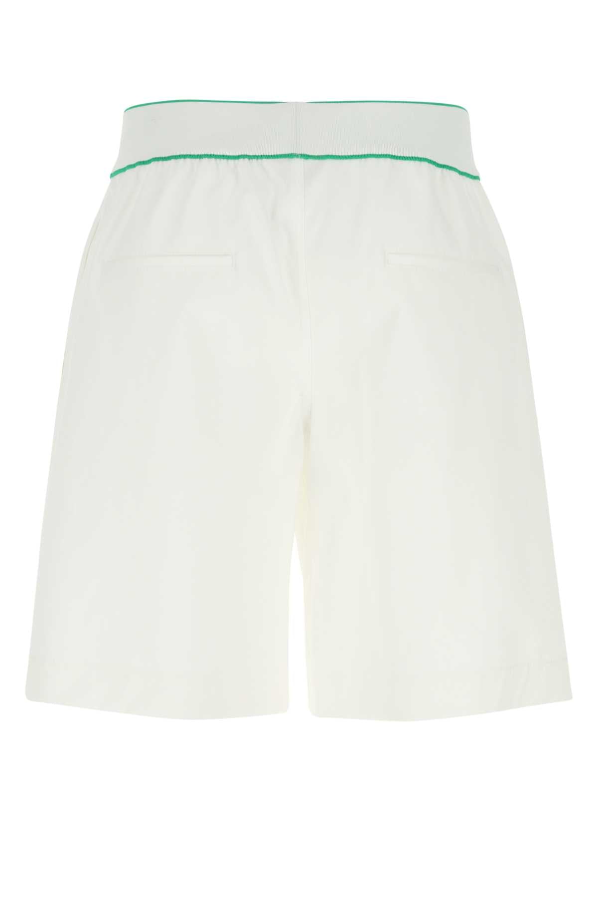 BOTTEGA VENETA Classic White Cotton Bermuda Shorts for Men