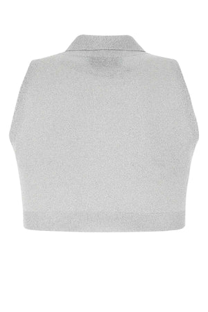 PRADA Chic Grey Viscose Blend Top for Women