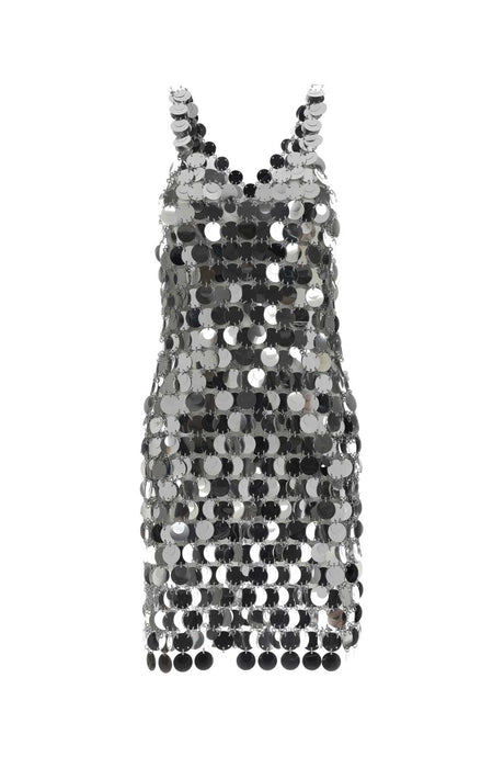 PACO RABANNE Glamorous Silver Maxi Sequins Dress