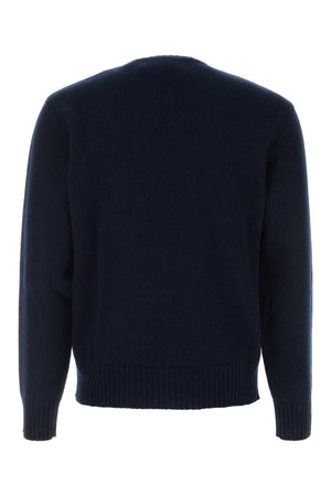 VALENTINO GARAVANI Classic Navy Blue Wool Sweater for Men