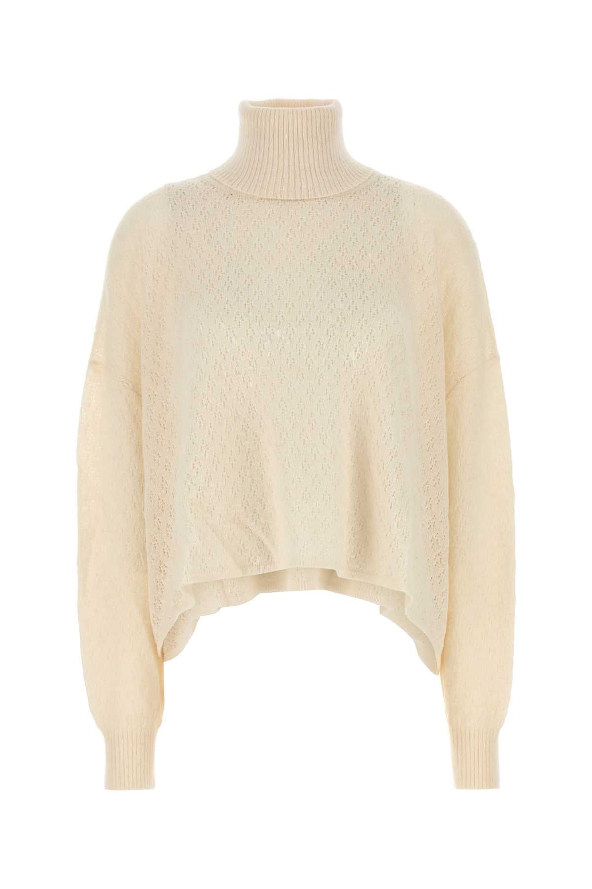 CHLOE Oversized Ivory Wool Blend Sweater