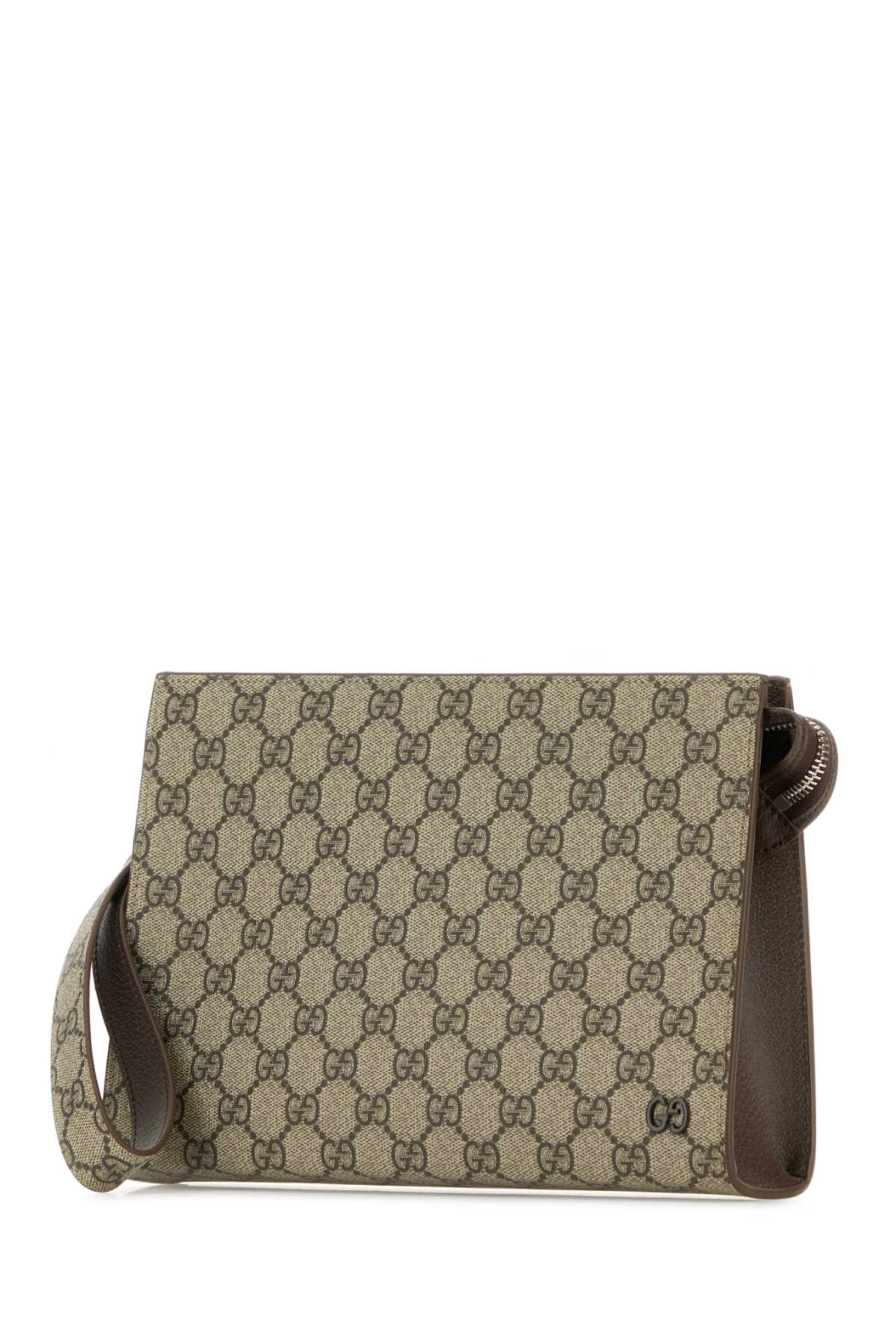 GUCCI Mini Fabric Clutch with Leather Accents - 26 cm x 18 cm x 6 cm