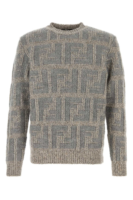 FENDI Embroidered Wool Blend Sweater for Men - Winter 2024 Collection