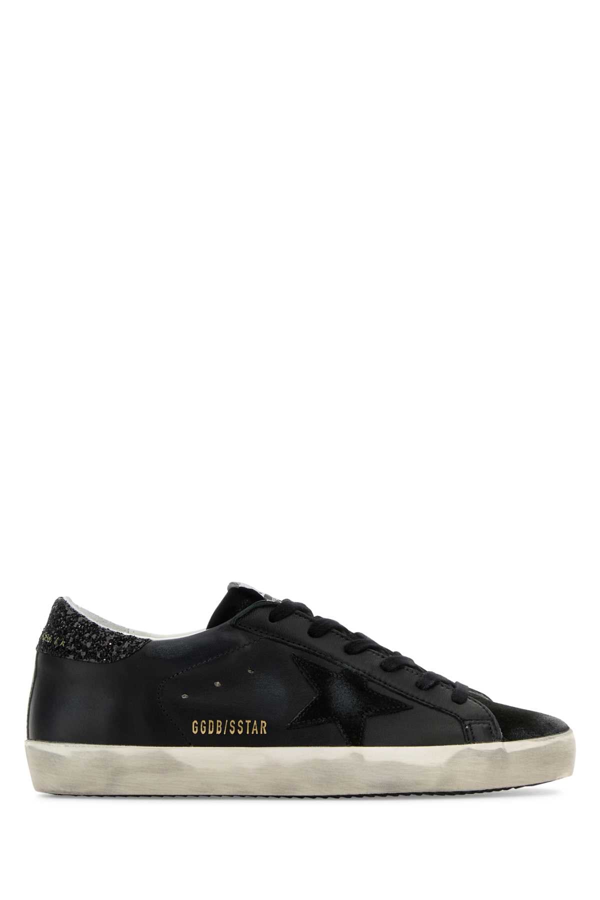 GOLDEN GOOSE DELUXE BRAND Black Leather Superstar Sneakers for Women