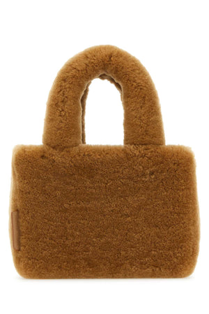 AMINA MUADDI Mini Camel Shearling Amini Giuly Handbag